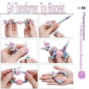 2/$20 Toy Bracelet Cat or unicorn. Transformer Toy & Bracelet